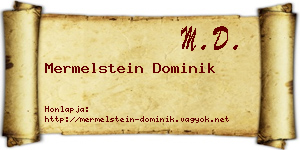 Mermelstein Dominik névjegykártya